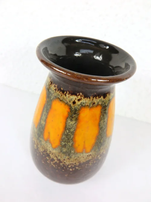 Bild 2 von 60er Vase Jasba, Orange Braun