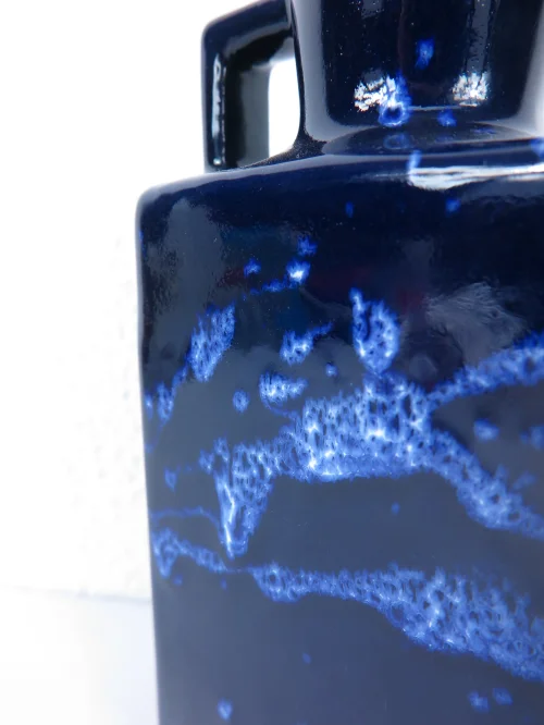 Bild 4 von 70er Vase eckig mit Henkel, Keramikvase