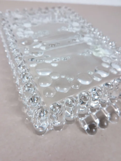 Bild 3 von 70er Servierschale Bubbleglas