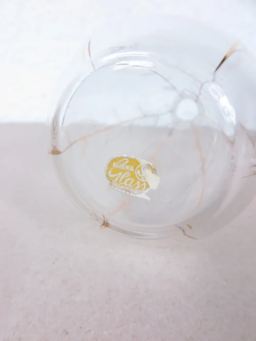 Bild 4 von 60er Bömische Glaskaraffe mit 5 Gläsern echt vergoldet