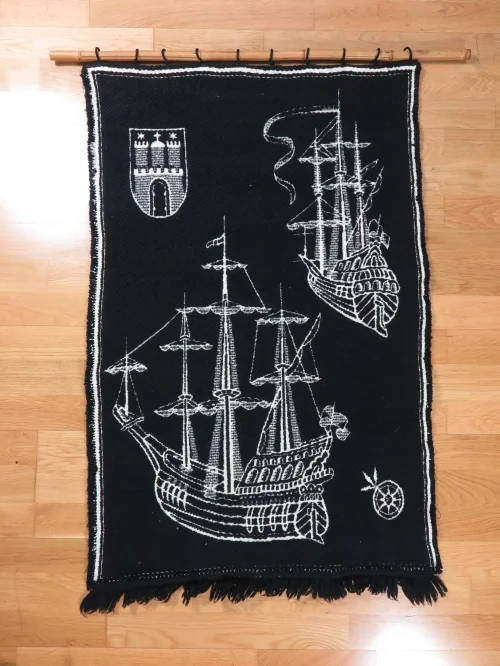 Bild 1 von 50er Wandbehang Segelschiff, Rockabilly