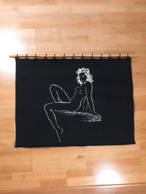 Bild 1 von 50er Wandbehang  Akt Frau, Frauenakt Rockabilly Zeit
