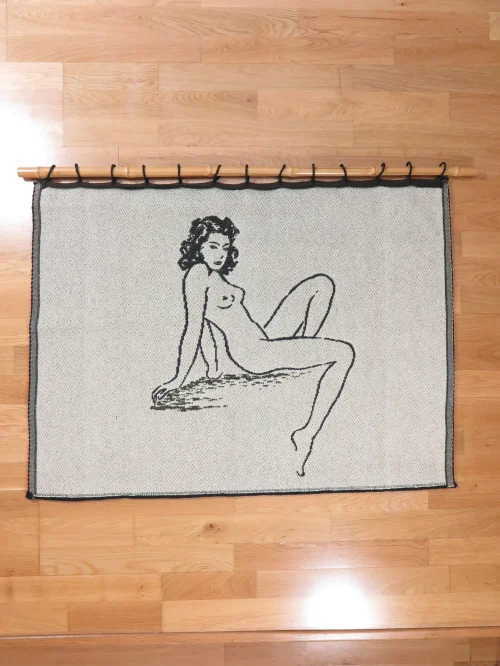 Bild 6 von 50er Wandbehang  Akt Frau, Frauenakt Rockabilly Zeit
