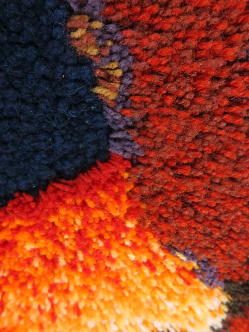 Bild 3 von 70er Wandbehang  Wolle Sonnenaufgang