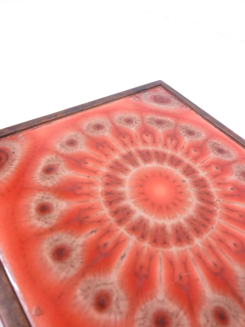 Bild 3 von 70er Kachel Untersetzer, Rot Orange