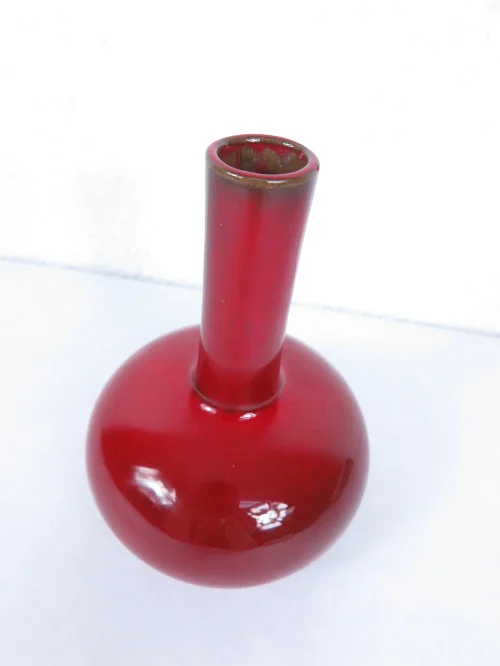 Bild 2 von 70er Vase Rot Keramik