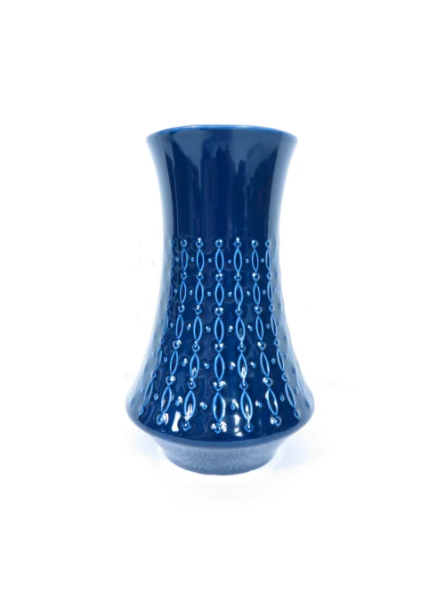 70er Vase Blau, Keramikvase