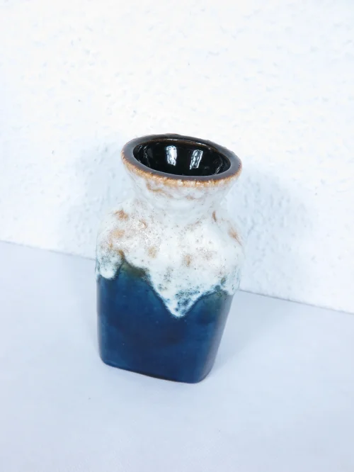 Bild 2 von 70er Keramik Vase, rechteckig