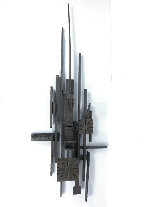 Bild 1 von 70er Brutalistische Wandskulptur aus Metall