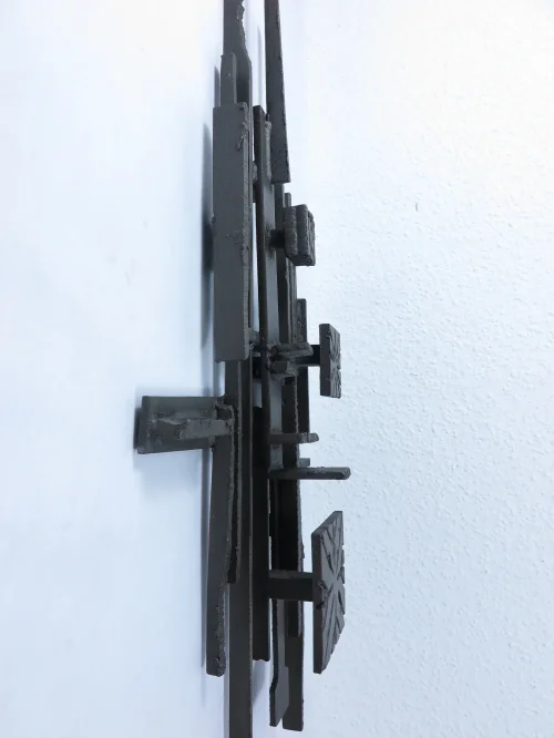 Bild 2 von 70er Brutalistische Wandskulptur aus Metall