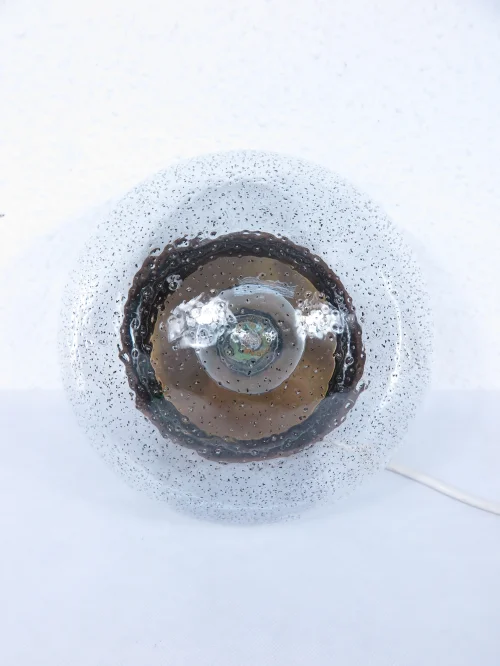 Bild 3 von 70er Wandlampe Rauchglas