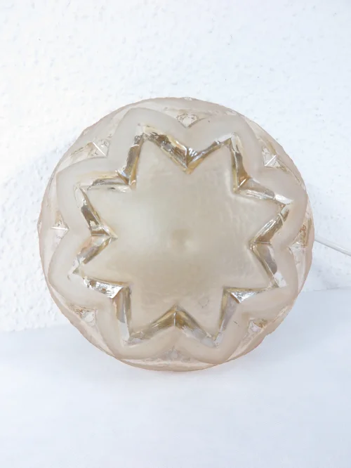 70er Wandlampe Glasschirm