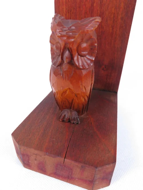 Bild 6 von 60er Buchstütze Holz Eule