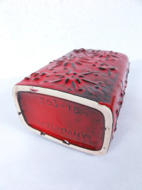 Bild 3 von 70er Vase Rot, Scheurich Keramik