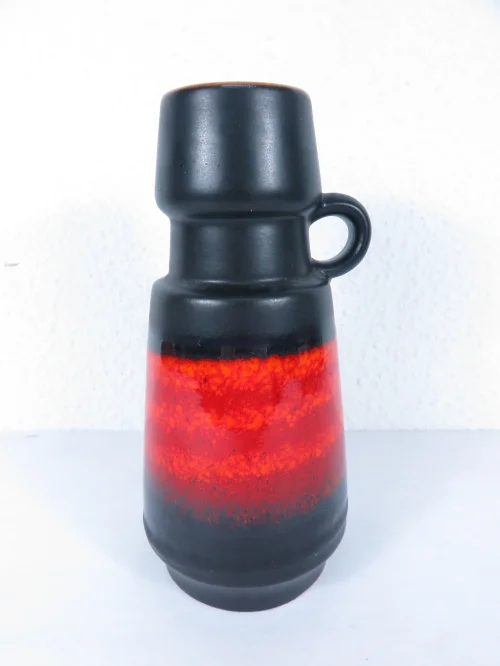 70er Vase Scheurich Orange, große Vase