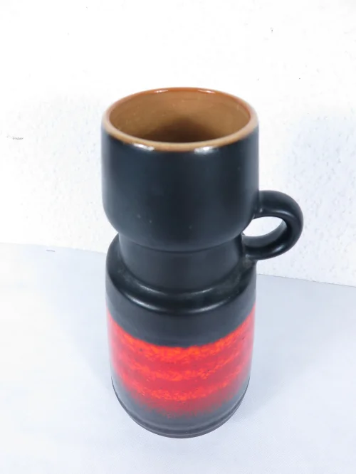 Bild 2 von 70er Vase Scheurich Orange, große Vase