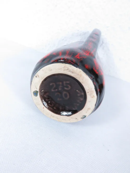 Bild 5 von 70er Vase mit Henkel rot