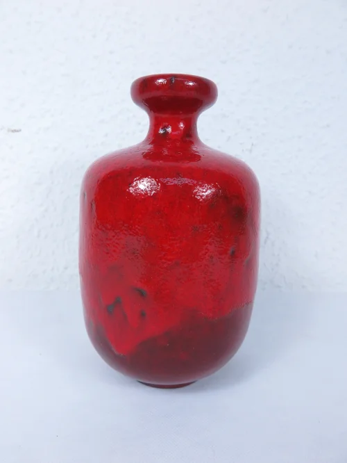 70er Vase Rot Keramik