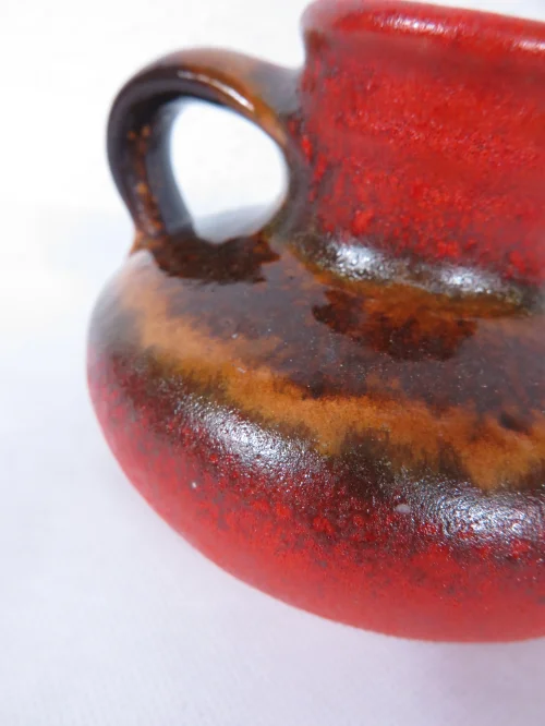 Bild 3 von 70er Keramik Vase Rot/Orange