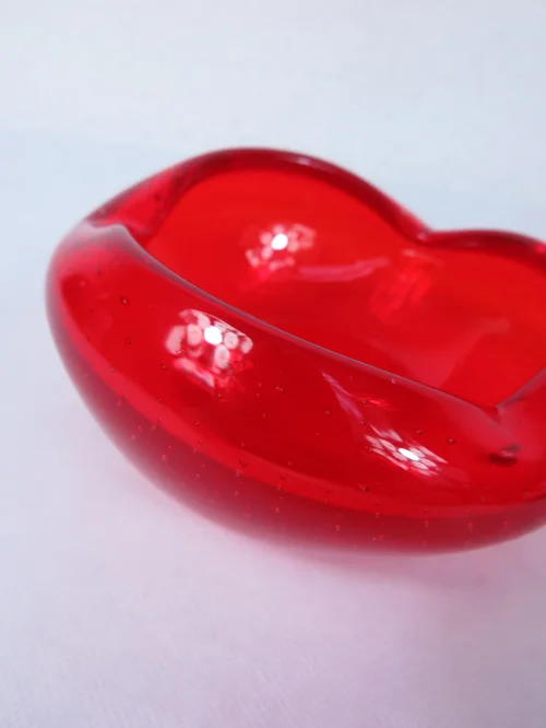 Bild 4 von 60er Murano Glas Aschenbecher rot