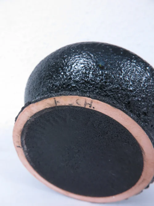 Bild 4 von 70er Vase Orange, Lava Optik