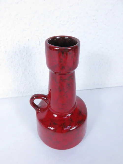 Bild 3 von 70er Vase rot Keramik