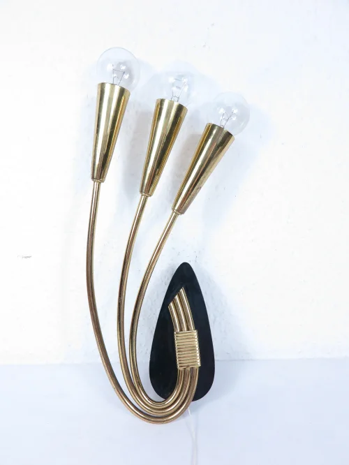 20er Wandlampe Jugendstil, Dreierleuchter