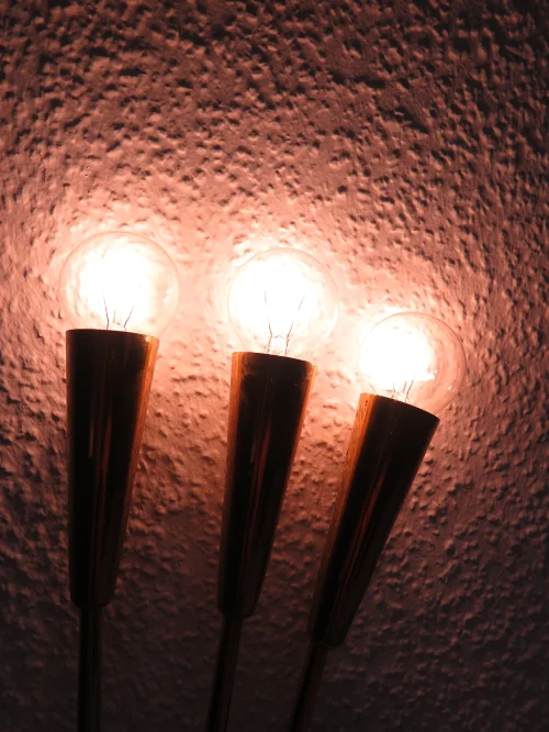 Bild 6 von 20er Wandlampe Jugendstil, Dreierleuchter