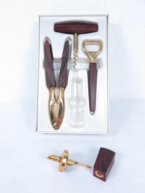 Bild 3 von 60er Bar Set aus Edelholz