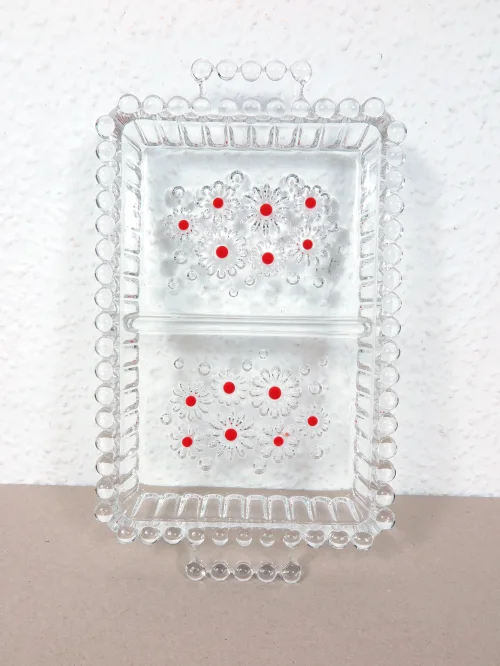 70er Kabarettschale Fabiola Walter Glas