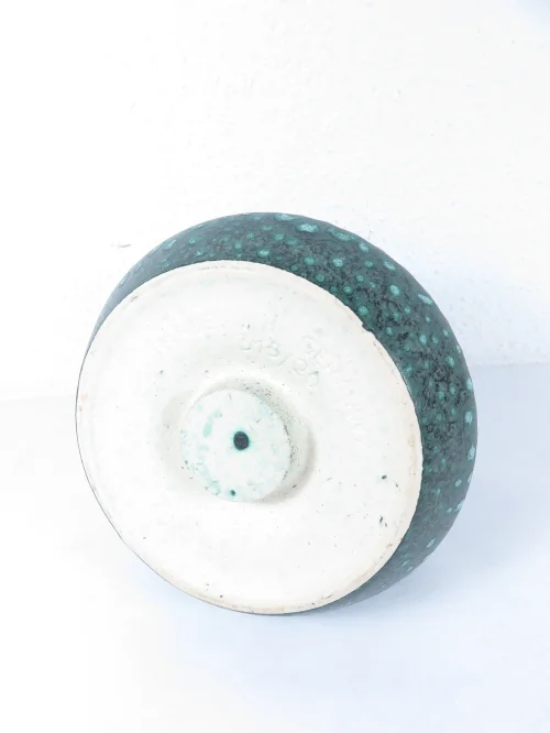 Bild 3 von 70er Künstler Vase Keramik Türkis