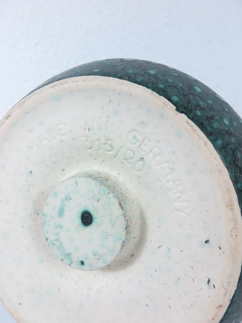 Bild 4 von 70er Künstler Vase Keramik Türkis