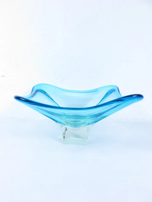 Bild 2 von 70er Obstschale Muranoglas Türkis
