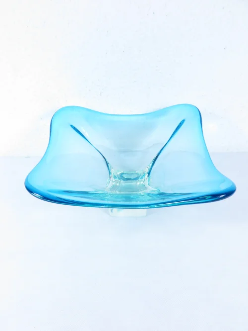 Bild 4 von 70er Obstschale Muranoglas Türkis