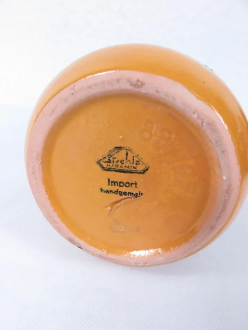 Bild 3 von 70er Vase Strehla Keramik Orange