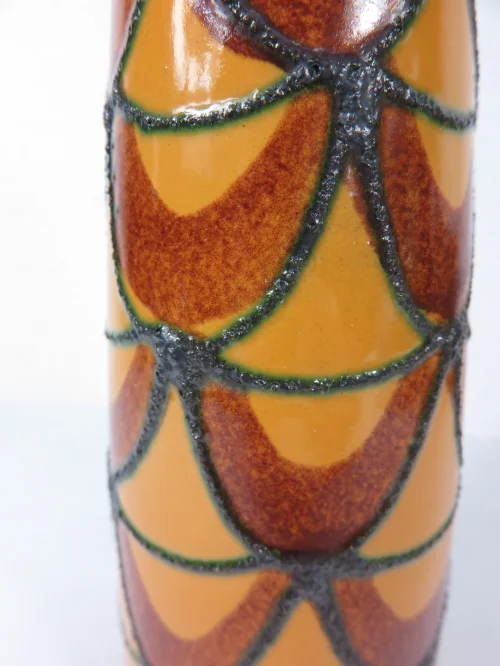 Bild 4 von 70er Vase Strehla Keramik Orange