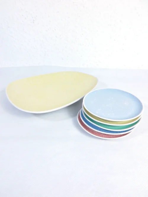 Bild 2 von 50er Konfektschale mit 5 Schälchen Pastellfarben