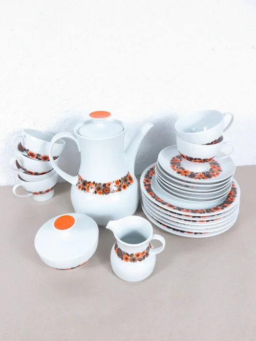 Bild 2 von 70er Thomas Kaffeeservice Orange für 6 Personen