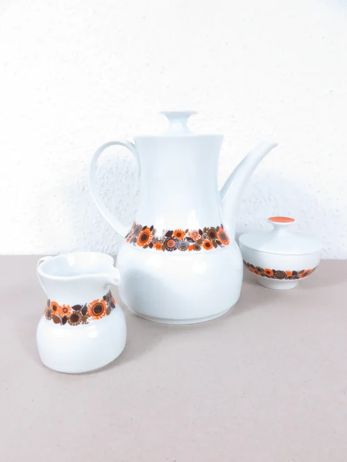 Bild 3 von 70er Thomas Kaffeeservice Orange für 6 Personen
