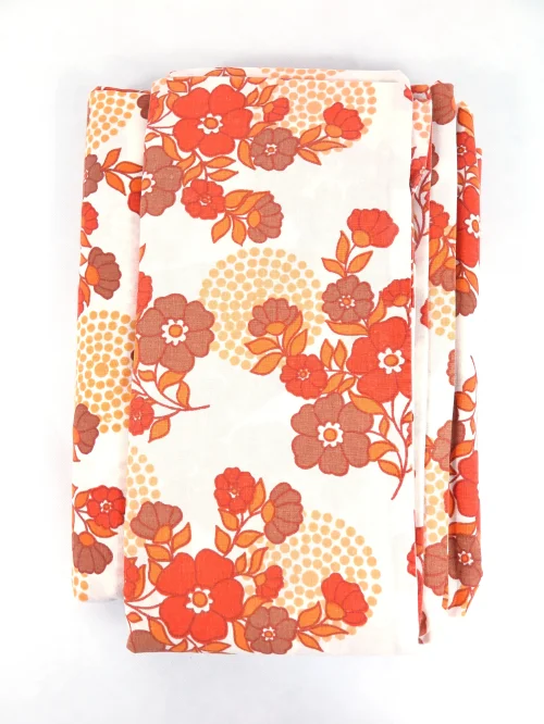 Bild 1 von 70er Bettwäsche  Braun- Orange