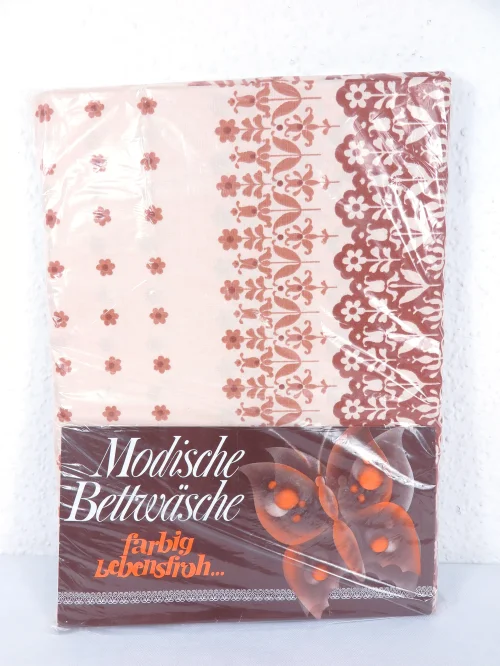 Bild 1 von 70er Bettwäsche braune Blümchen