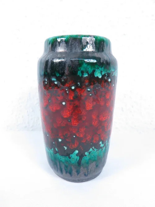 Bild 1 von 70er  Vase Rot, Türkis, Scheurich