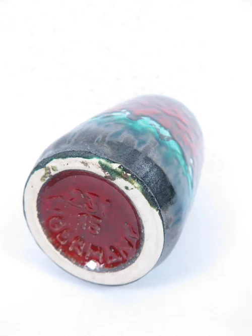 Bild 3 von 70er  Vase Rot, Türkis, Scheurich