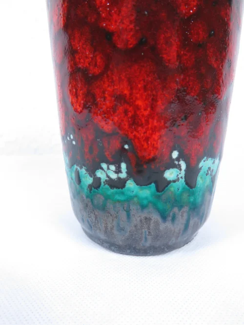 Bild 4 von 70er  Vase Rot, Türkis, Scheurich