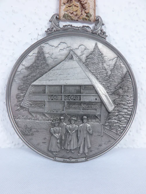 Bild 2 von 70er Zinnteller WMF Serie "Bauernhäuser", Schwarzwald
