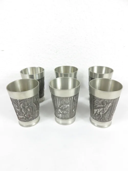 Bild 2 von 70er Zinnbecher, Bierbecher, Jagtmotive