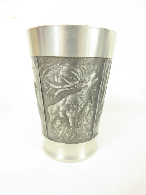 Bild 3 von 70er Zinnbecher, Bierbecher, Jagtmotive