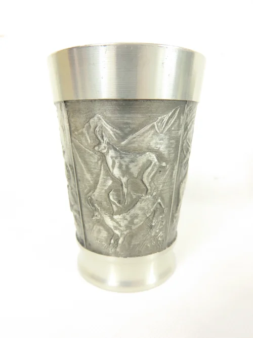 Bild 4 von 70er Zinnbecher, Bierbecher, Jagtmotive