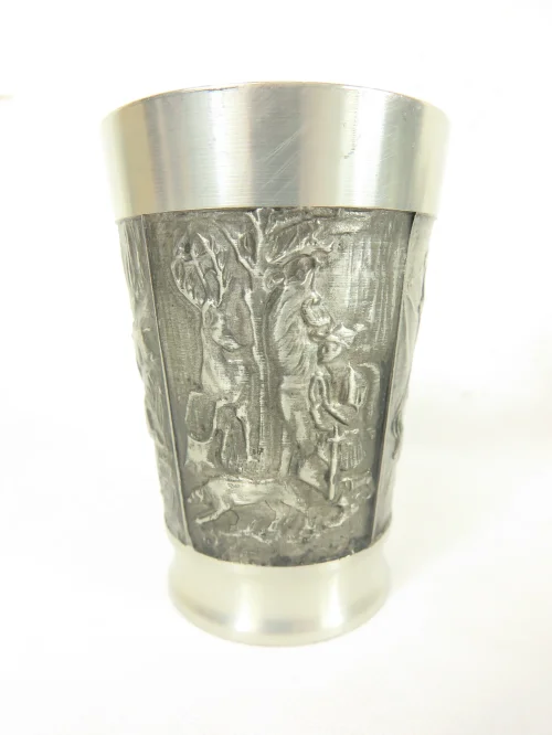 Bild 5 von 70er Zinnbecher, Bierbecher, Jagtmotive