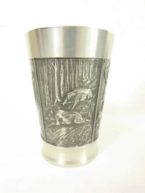 Bild 6 von 70er Zinnbecher, Bierbecher, Jagtmotive